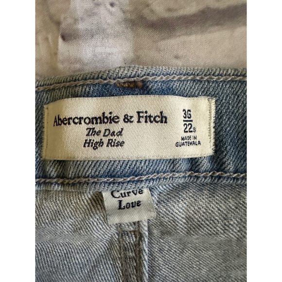 Abercrombie & Fitch Dad Jeans Size 36 22 Short Blue - Picture 7 of 7